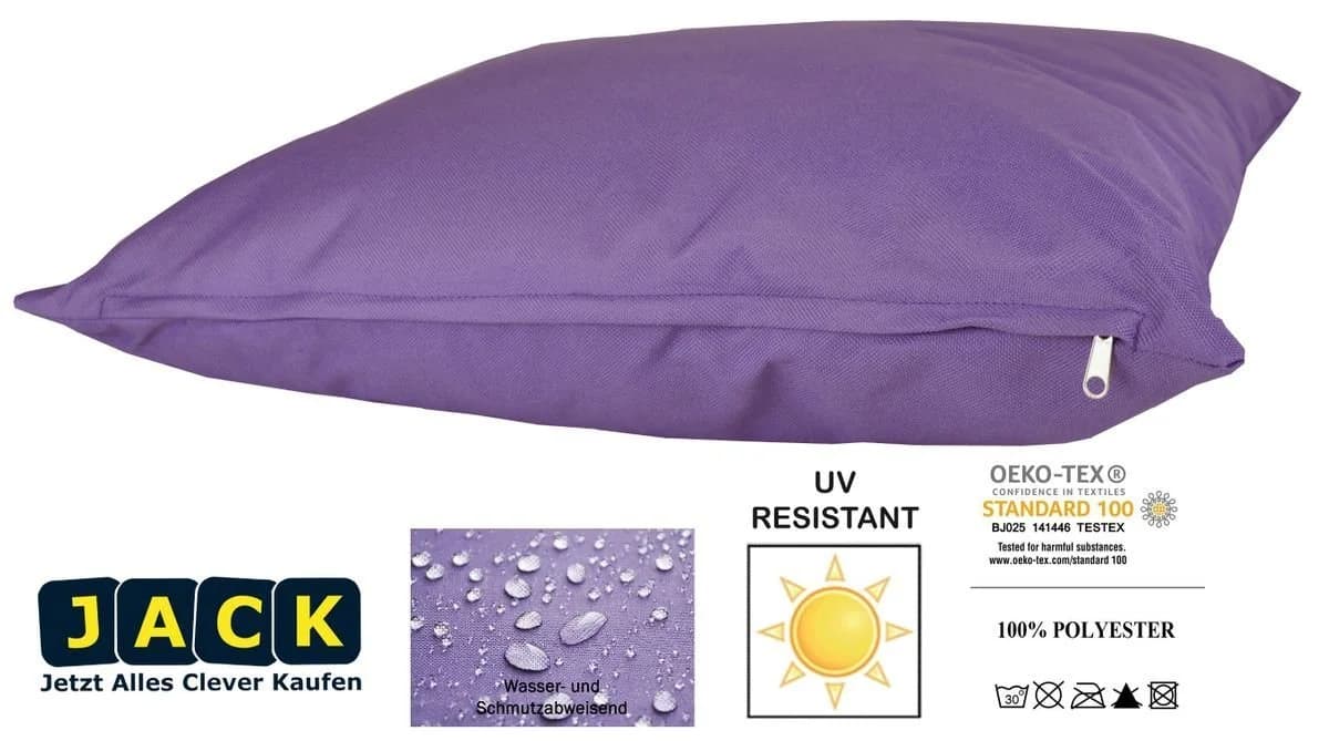 JACK Dekokissen 2er Set Outdoor Lounge Lila mit Lotus-Effekt - Bild 5