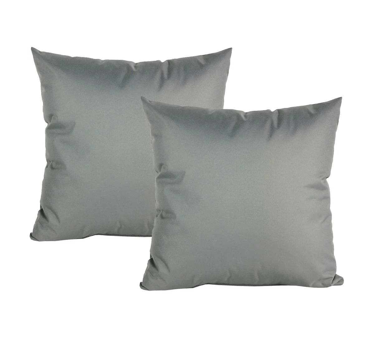 JACK Dekokissen 2x 50x50cm Grau Outdoor Lounge Kissen XXL Füllung - Bild 2