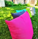 JACK Dekokissen 2x 50x50cm Outdoor Lounge Kissen Grün mit XXL Füllung Bild 4