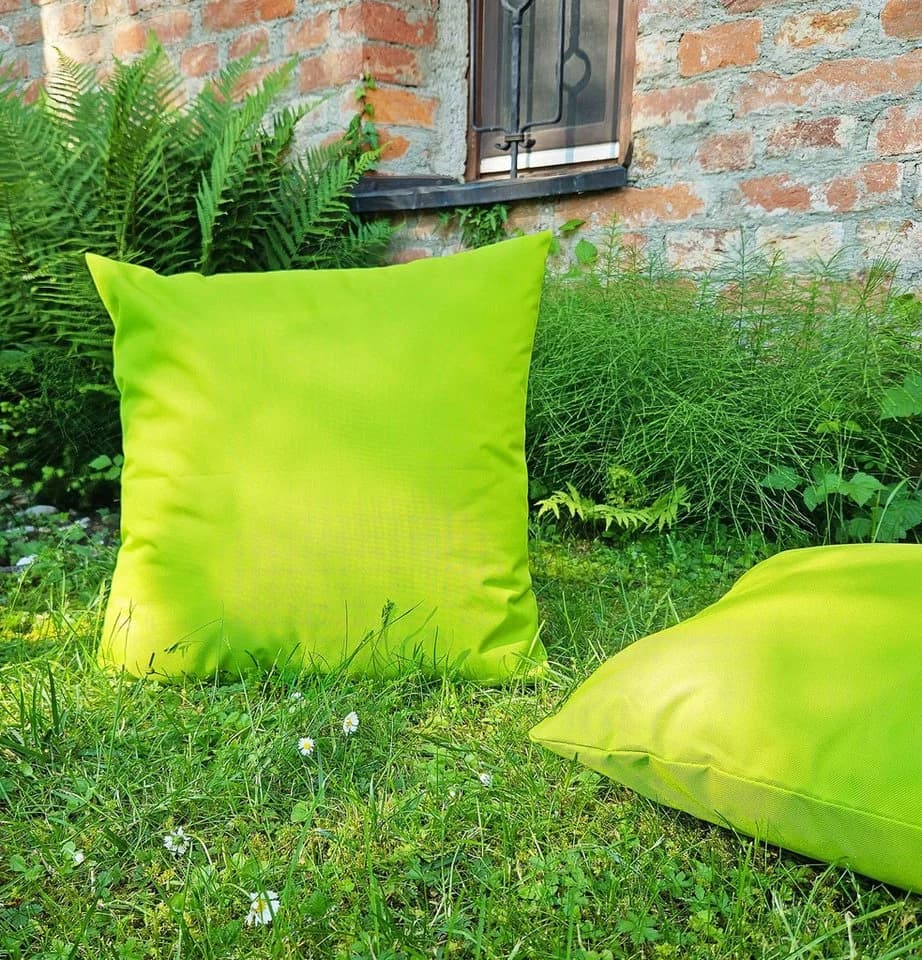 JACK Dekokissen 2x 50x50cm Outdoor Lounge Kissen Grün mit XXL Füllung - Bild 5