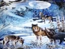 JACK Bettwäsche Mako-Satin 135x200cm Wolf-Motiv Blau Bild 4