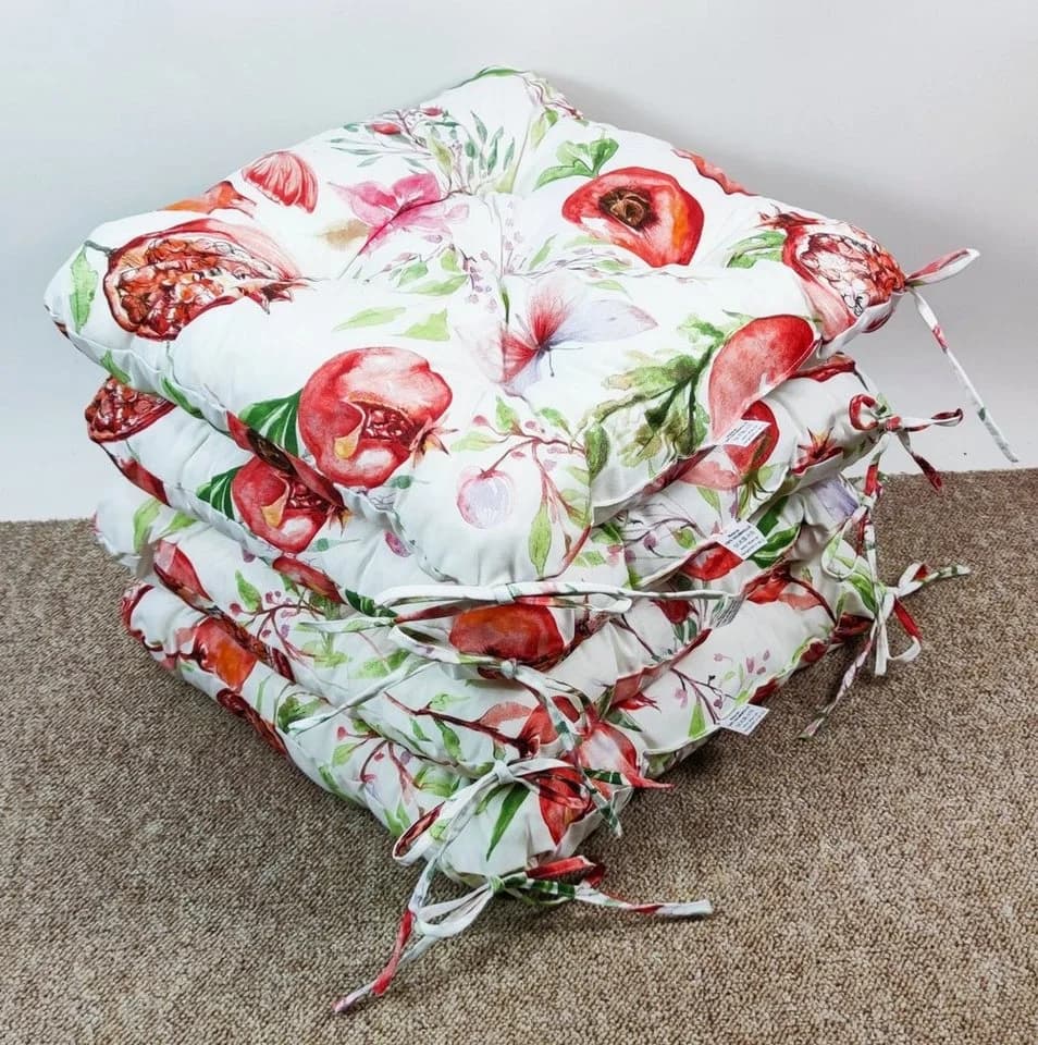 Rattani Sitzkissen Set 4x Klara 42x42cm Baumwolle Landhaus
