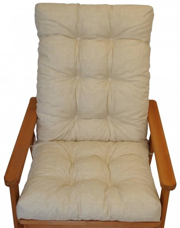 Rattani Hochlehnerauflage Polster beige 115x50 cm - Bild 3