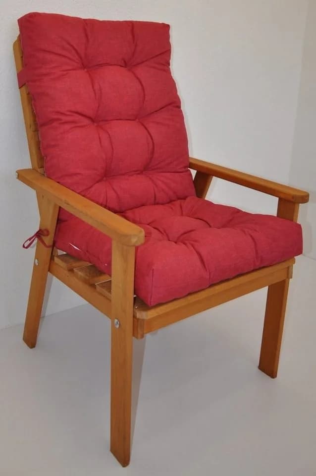 Rattani Hochlehnerauflage Polster rot 115x50 cm