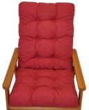 Rattani Hochlehnerauflage Polster rot 115x50 cm Bild 3