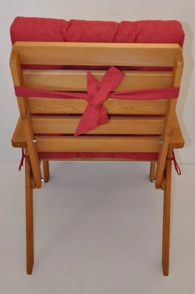 Rattani Hochlehnerauflage Polster rot 115x50 cm - Bild 4