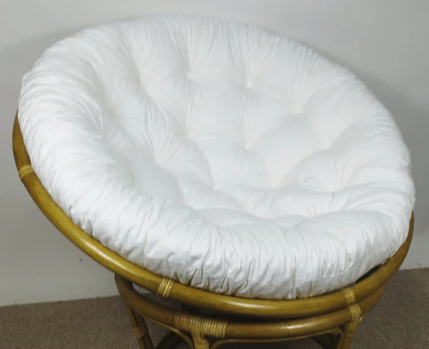 Rattani Sitzkissen Weiß für Rattan Papasansessel 100-120 cm - Bild 2