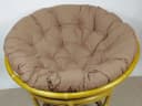 Rattani Sitzkissen für Rattan Papasansessel Beige Braun Bild 1
