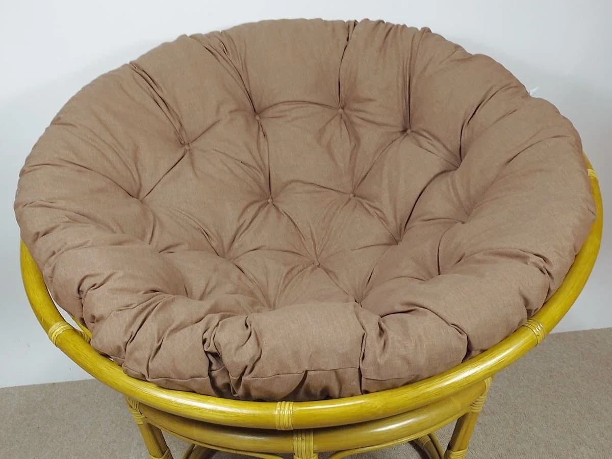 Rattani Sitzkissen für Rattan Papasansessel Beige Braun