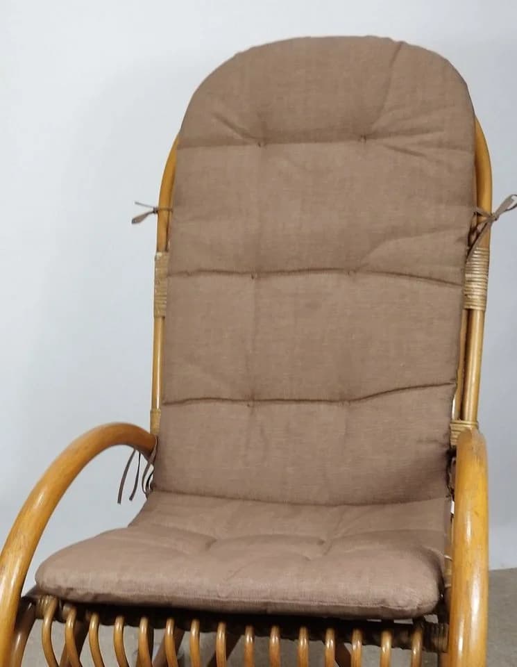Rattani Polsterauflage für Rattan Schaukelstuhl, Sesselauflage 125 x 50 x 6 cm