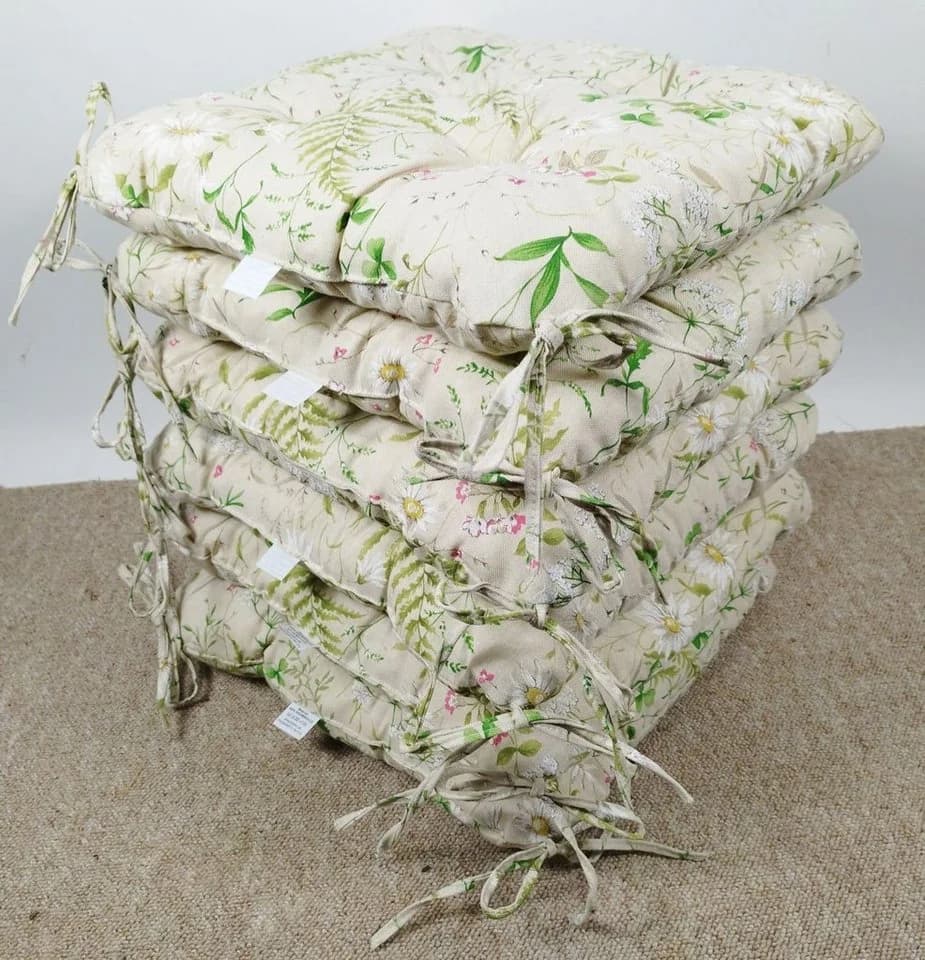 Rattani Stuhlkissen Set 6x Beige 42x42 cm
