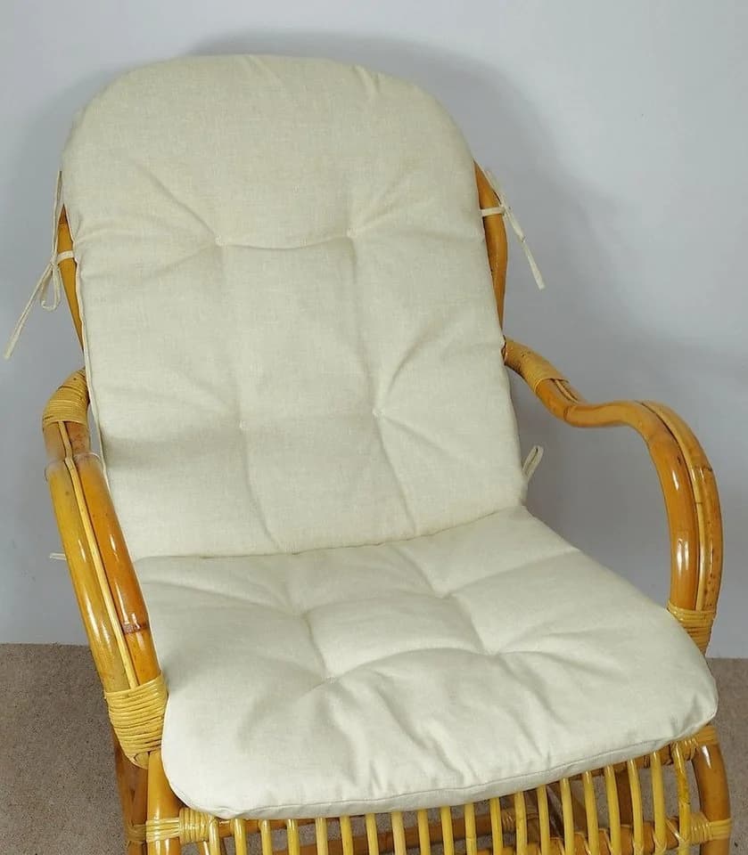 Rattani Sesselauflage Polster Beige für Rattan Schaukelstuhl