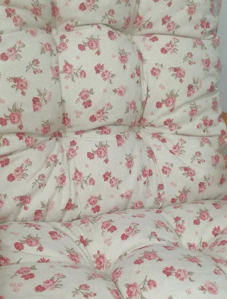 Rattani Hochlehnerauflage Rose Mirha Leinen Gartenstuhl Polster - Bild 3