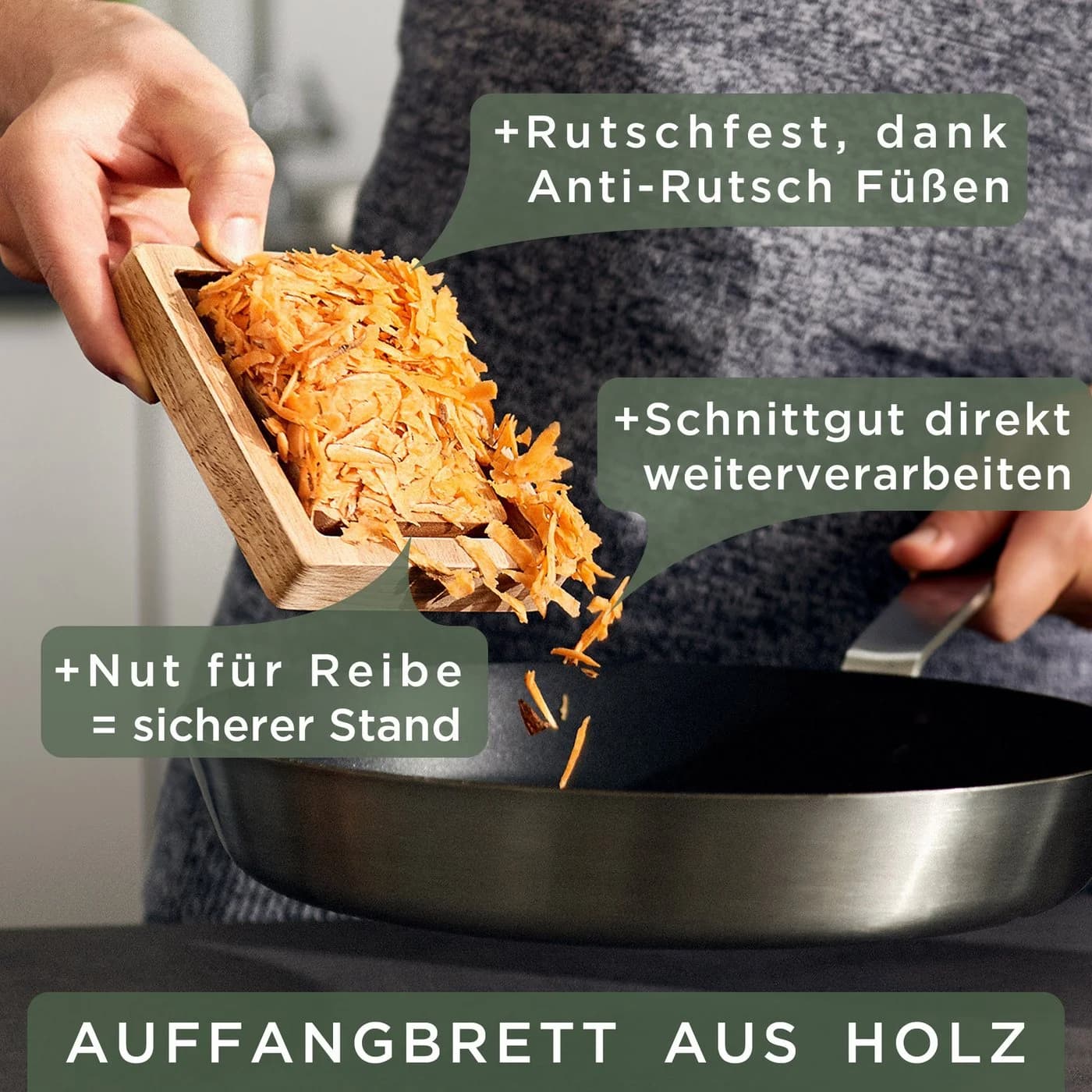 Waldwerk Vierkantreibe Edelstahl mit Echtholz-Auffangbrett - Bild 5