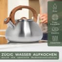 Waldwerk Wasserkessel 2,3L Edelstahl mit Pfeifton für Induktion & Gasherd Bild 1
