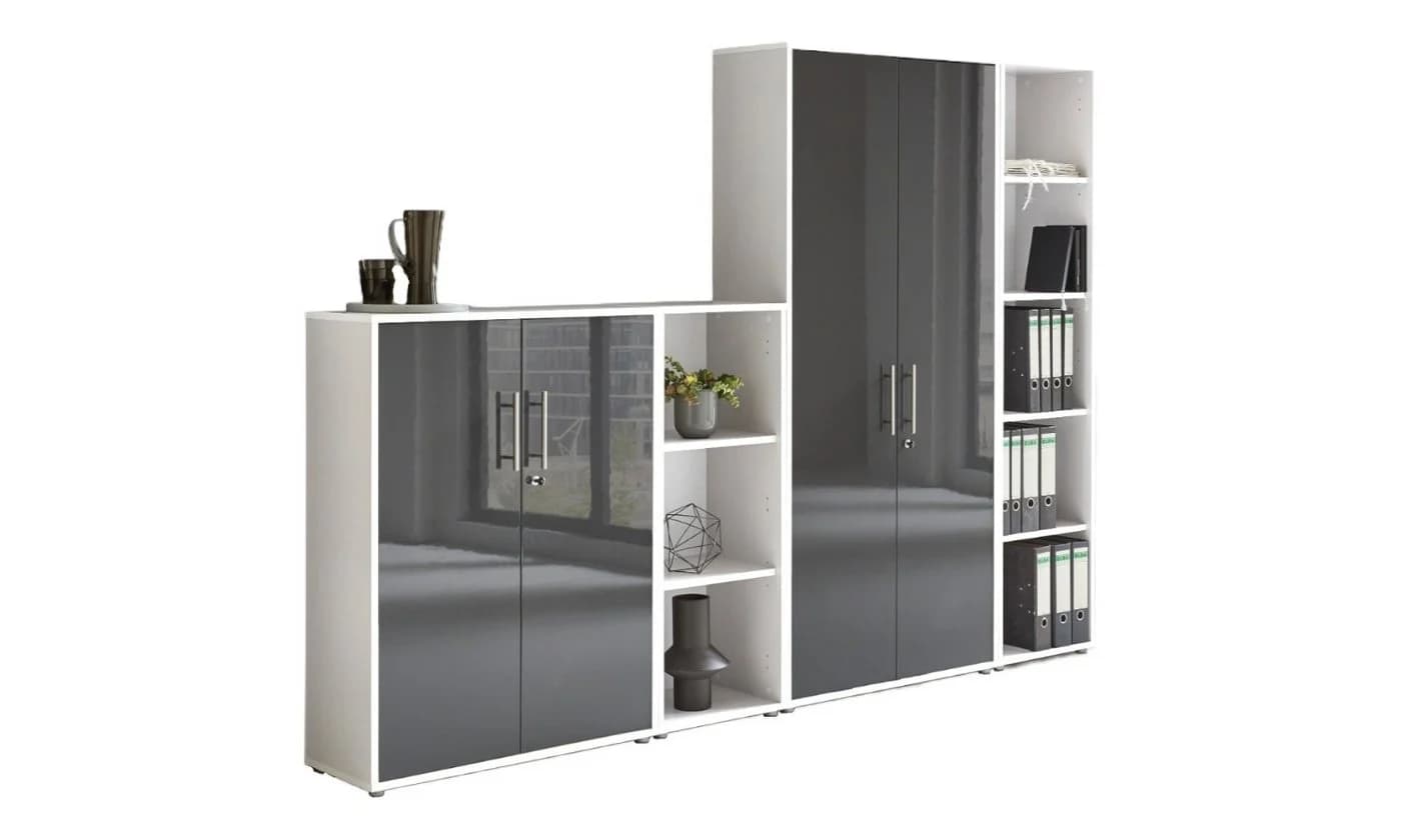 moebel-dich-auf Aktenschrank TABOR 4 Weiß Modular Abschließbar - Bild 2