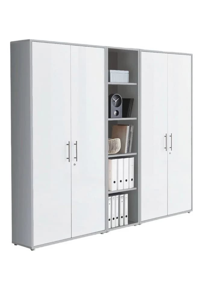 moebel-dich-auf Aktenschrank TABOR 10 Set Grau/Weiss Abschließbar - Bild 2