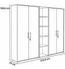 moebel-dich-auf Aktenschrank TABOR 10 Set Grau/Weiss Abschließbar Bild 5