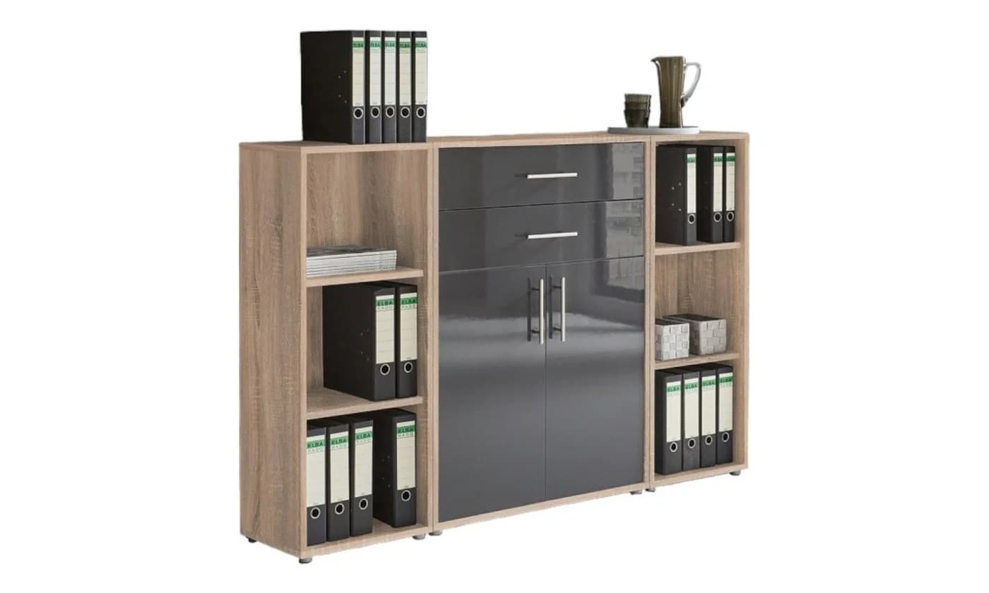 moebel-dich-auf Aktenschrank TABOR 13 Braun/Grau mit Schubladen - Bild 2