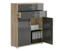 moebel-dich-auf Aktenschrank TABOR 13 Braun/Grau mit Schubladen Bild 3