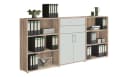 moebel-dich-auf Aktenschrank TABOR 14 Weiß/Braun mit 2 Schubkästen Bild 2