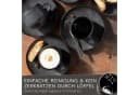 Steinzeit Espressotassen Set 6-tlg. Schwarz Keramik mit Untertassen Bild 5