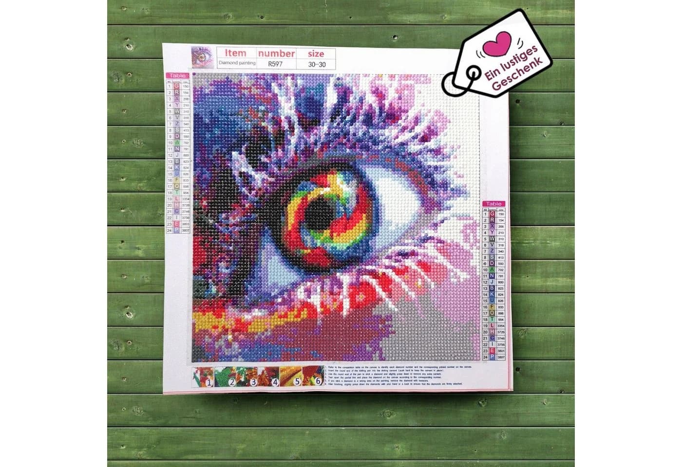 GOLDEN Kreativset Diamond Painting Weihnachten Augen