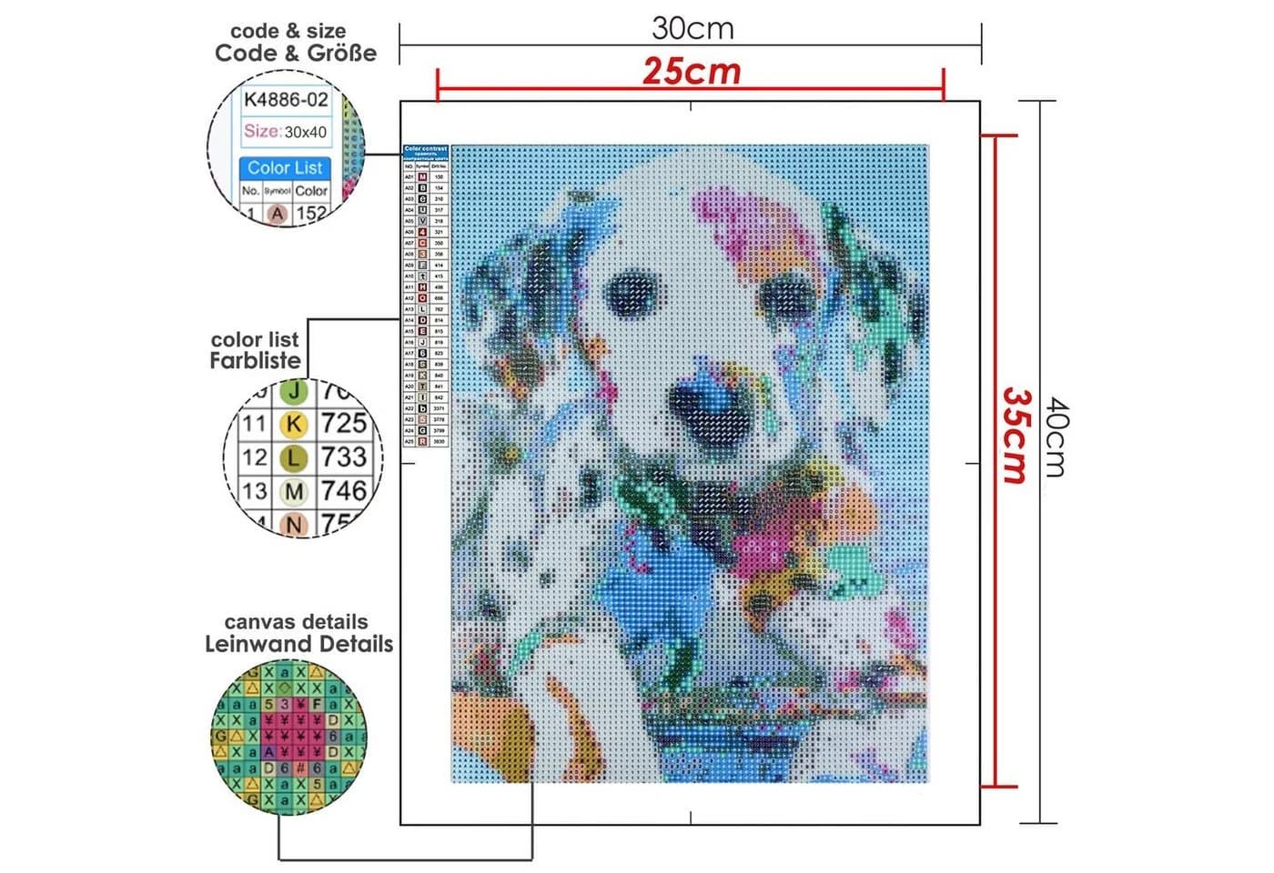 GOLDEN Kreativset Diamond Painting Zubehör Weihnachten Bunt