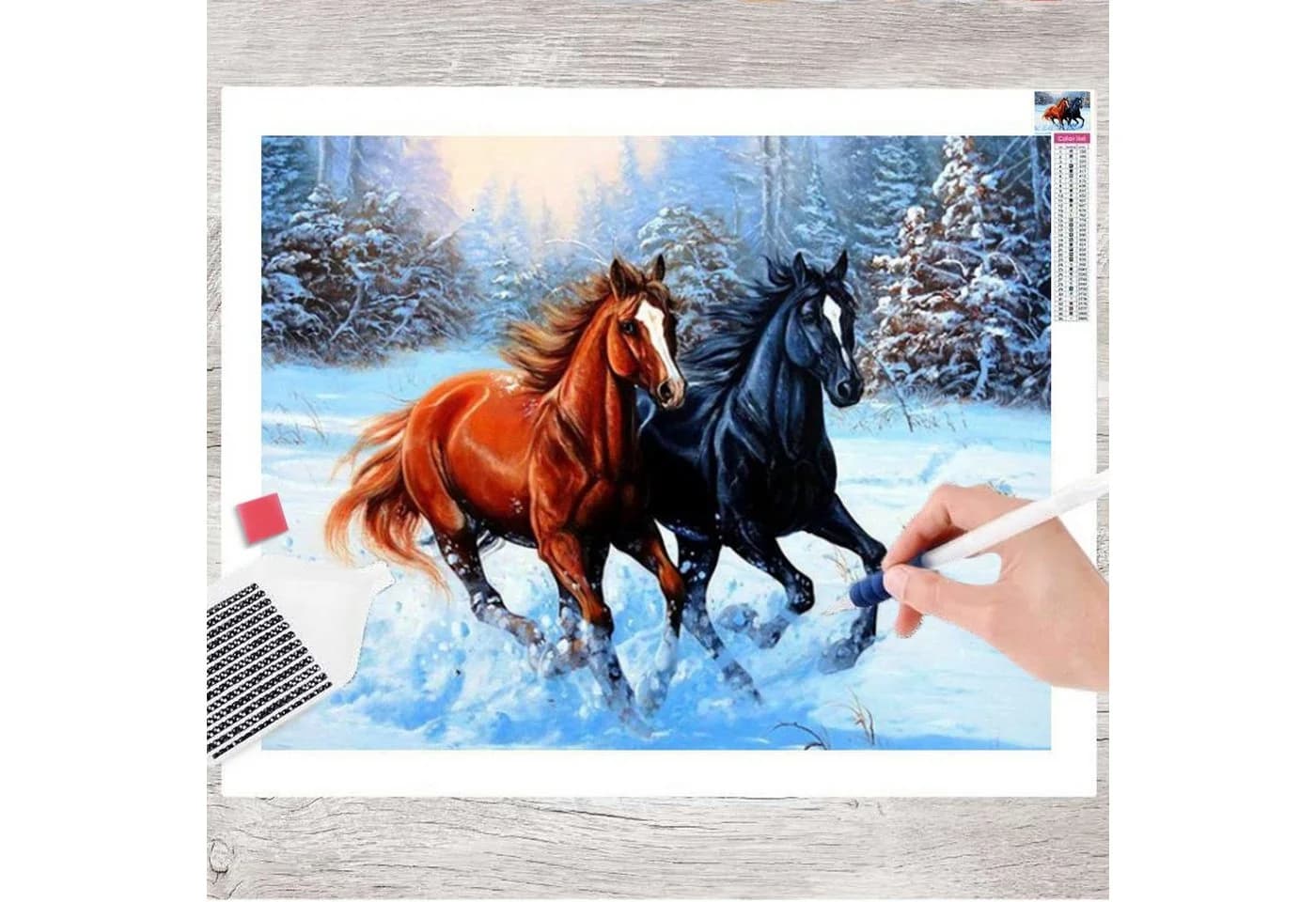 GOLDEN Diamond Painting Zubehör Set Pferd 30x40cm - Bild 2