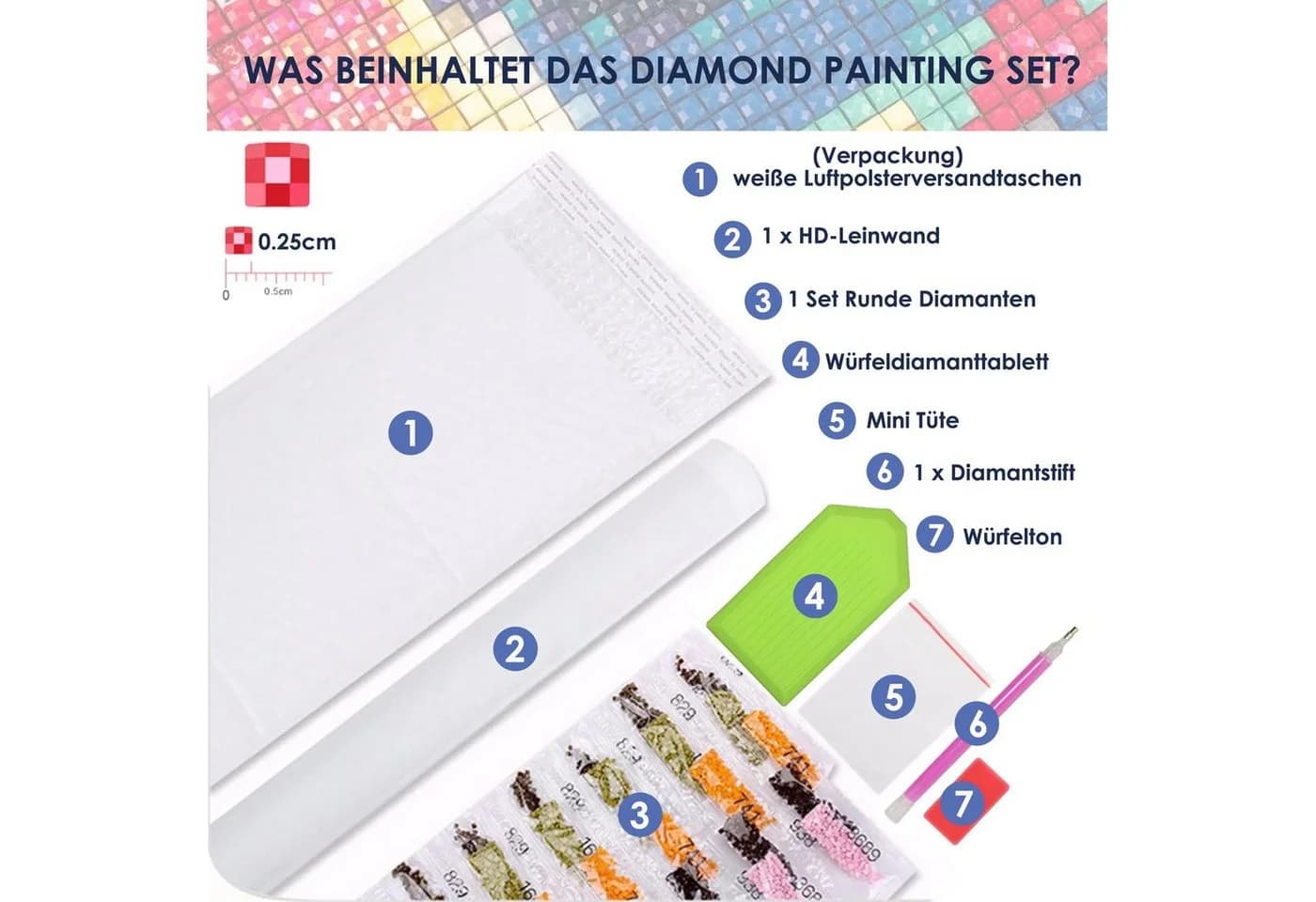 GOLDEN Kreativset Diamond Painting Zubehör Weihnachten Kaffee Frühstück