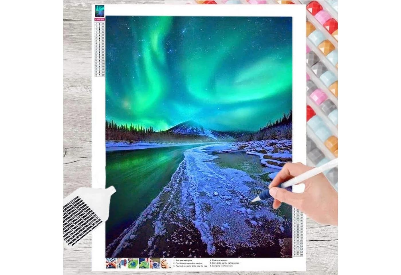 GOLDEN Kreativset Diamond Painting Zubehör Weihnachten Polarlicht - Bild 2
