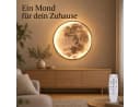 GOLDEN LED-Mondleuchte 60 cm Dimmbar Fernbedienung Gold Bild 1