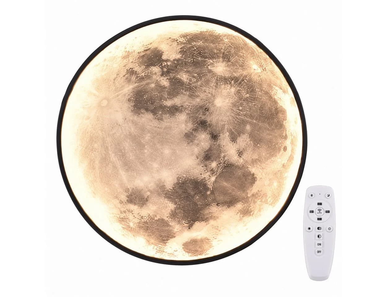 GOLDEN LED-Mondleuchte 60 cm Dimmbar Fernbedienung Gold - Bild 2
