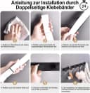 GOLDEN Hakenleiste Schwarz Selbstklebend & Schrauben mit 5 Haken Bild 4