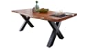Massivart® Baumkantentisch TOMASO Akazie Massivholz Industrial Look Bild 1