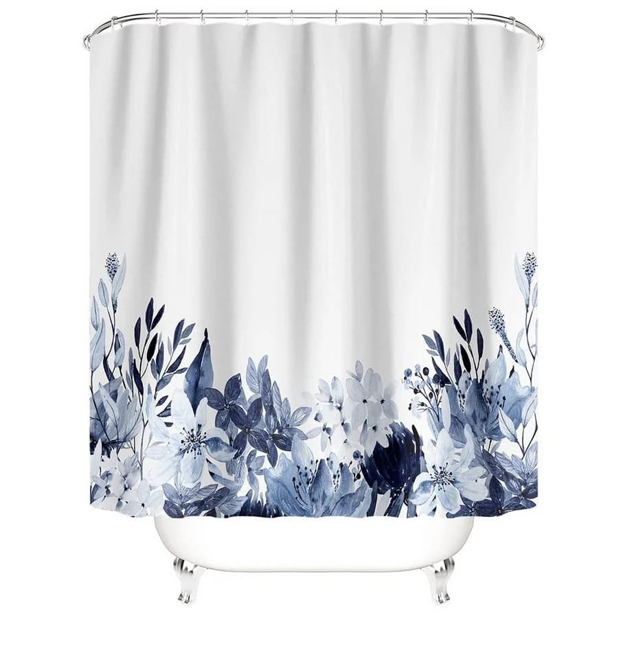 M&W DAS DESIGN Duschvorhang 180x200cm Blumenmuster