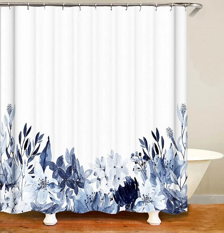 M&W DAS DESIGN Duschvorhang 180x200cm Blumenmuster - Bild 3