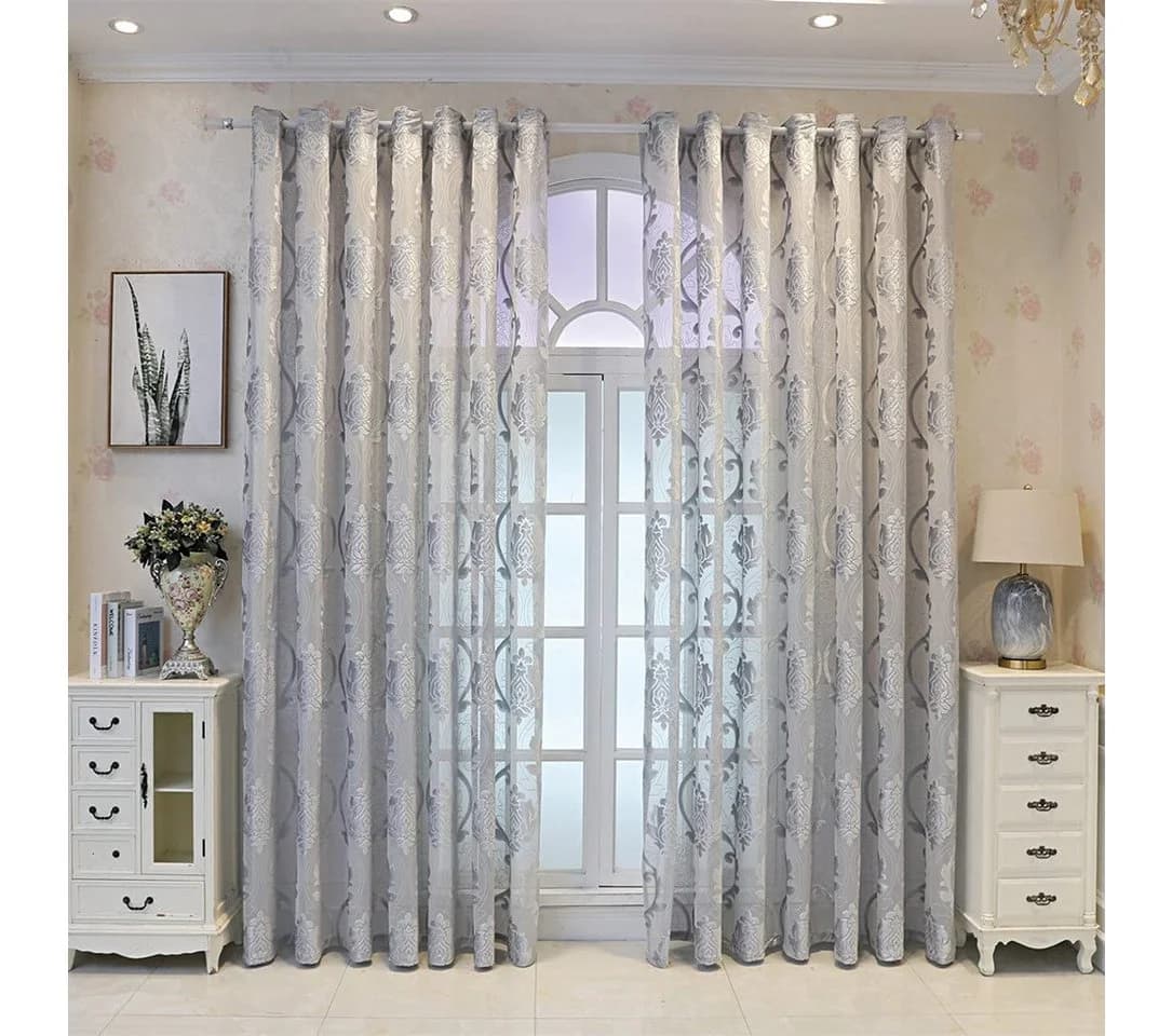 M&W DAS DESIGN Vorhang mit Ösen 140x245 cm Blumenmuster - Bild 2
