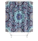 M&W DAS DESIGN Duschvorhang 180x200cm Lila Blau Gelb Paisley Bild 3