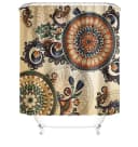 M&W DAS DESIGN Duschvorhang 180x200 Anti-Schimmel Waschbar Mandala-Muster Bild 1
