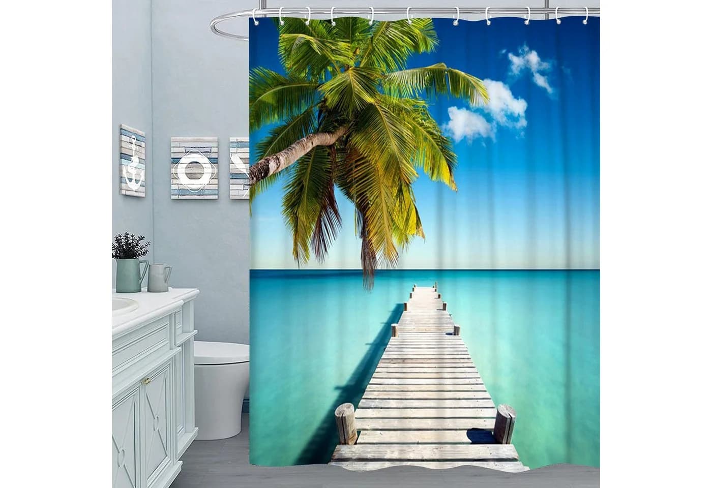 M&W DAS DESIGN Duschvorhang 180x200cm Polyester - Bild 2
