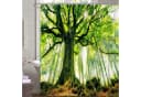 M&W DAS DESIGN Duschvorhang Grün Waldmotiv Wasserdicht Bild 1