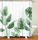 M&W DAS DESIGN Duschvorhang Bananenblätter Grün Polyester Bild 3