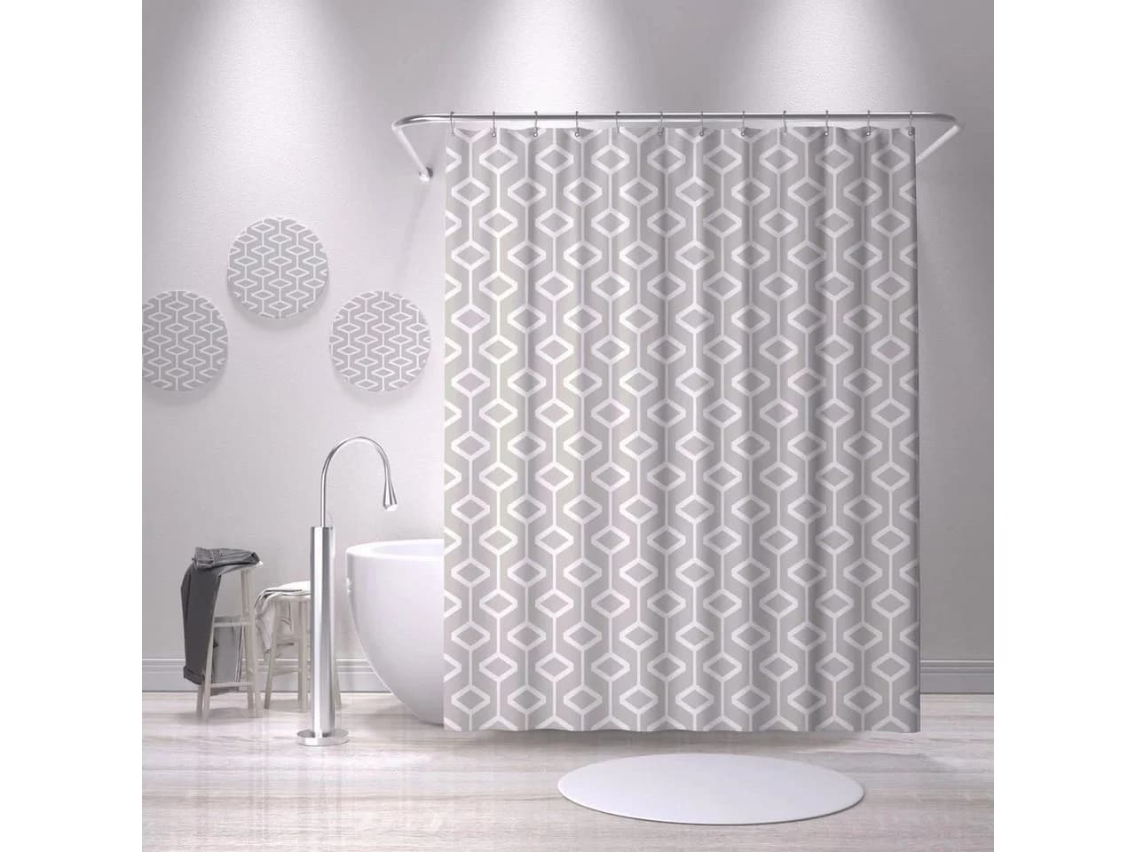 M&W Duschvorhang 180x200cm Polyester Schimmelresistent - Bild 2