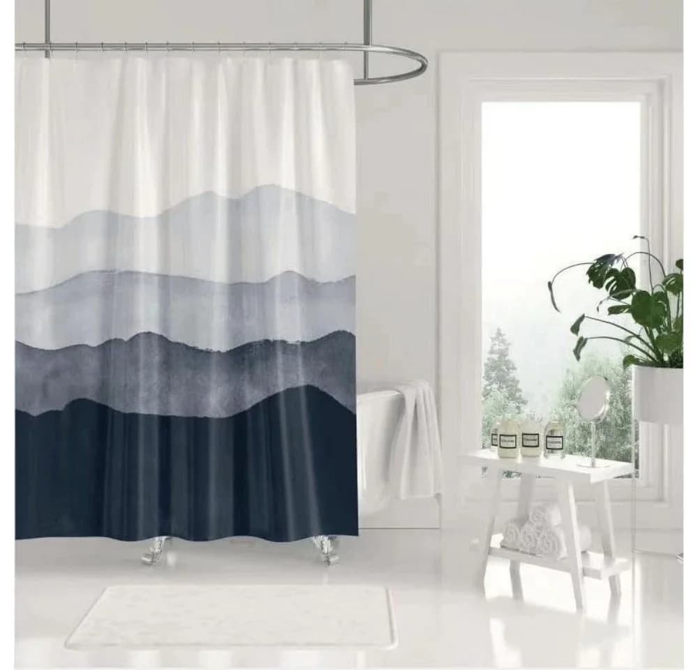 M&W DAS DESIGN Duschvorhang 180x200cm Berg-Design - Bild 2