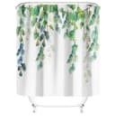 M&W DAS DESIGN Duschvorhang Pflanzen Blau 180x200 cm Bild 1