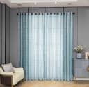 M&W DAS DESIGN Vorhang Mit Ösen Blumenmuster Hellblau Bild 2