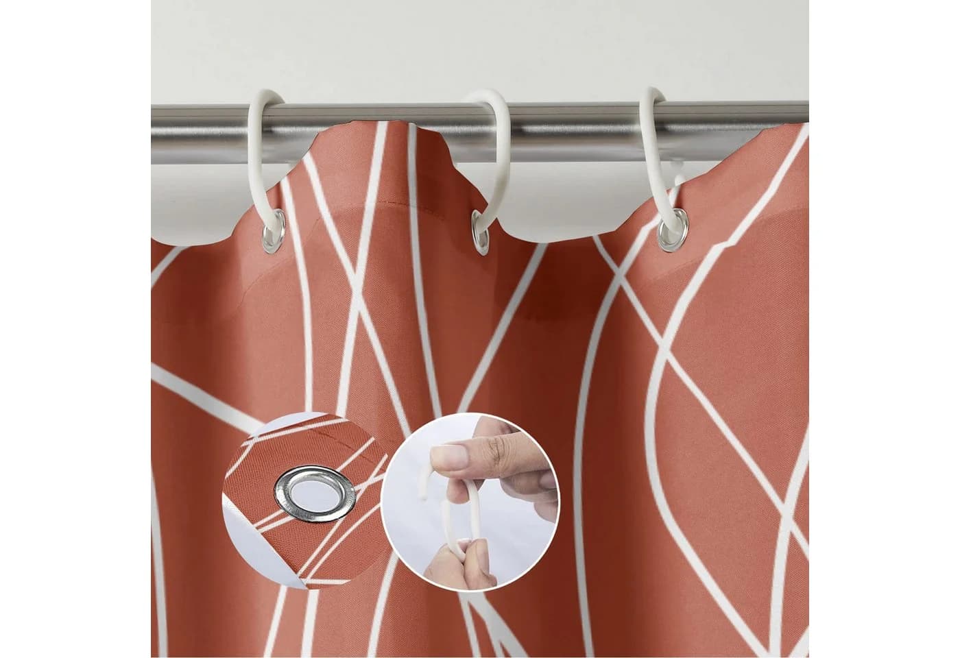 M&W DAS DESIGN Duschvorhang 180x200 Polyester Modern