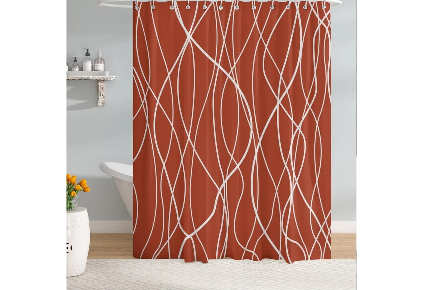 M&W DAS DESIGN Duschvorhang 180x200 Polyester Modern - Bild 2