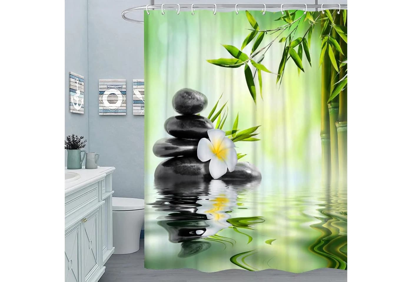 M&W DAS DESIGN Duschvorhang 180x200cm Shower curtains Anti schimmel Waschbar Breite 120 cm